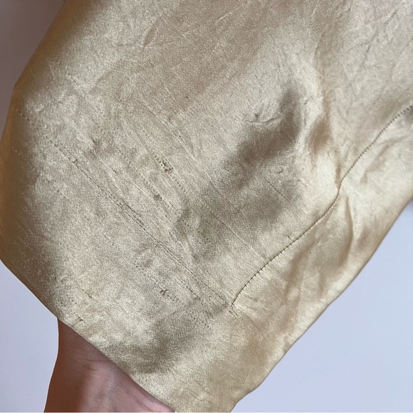 Vintage AW 2004 Issey Miyake Gold satin handkerchief skirt - Picture 7 of 7